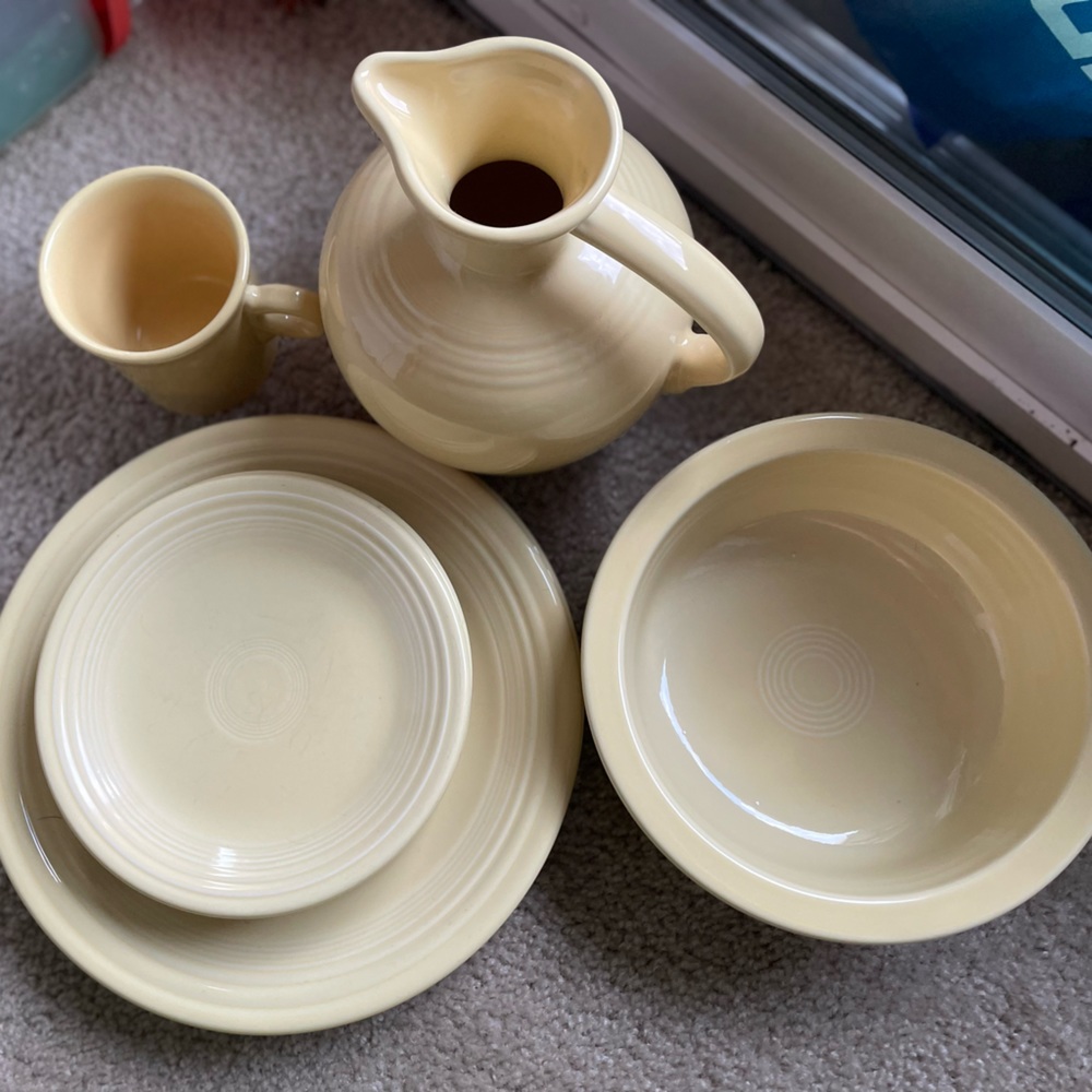 Yellow Fiestaware Set